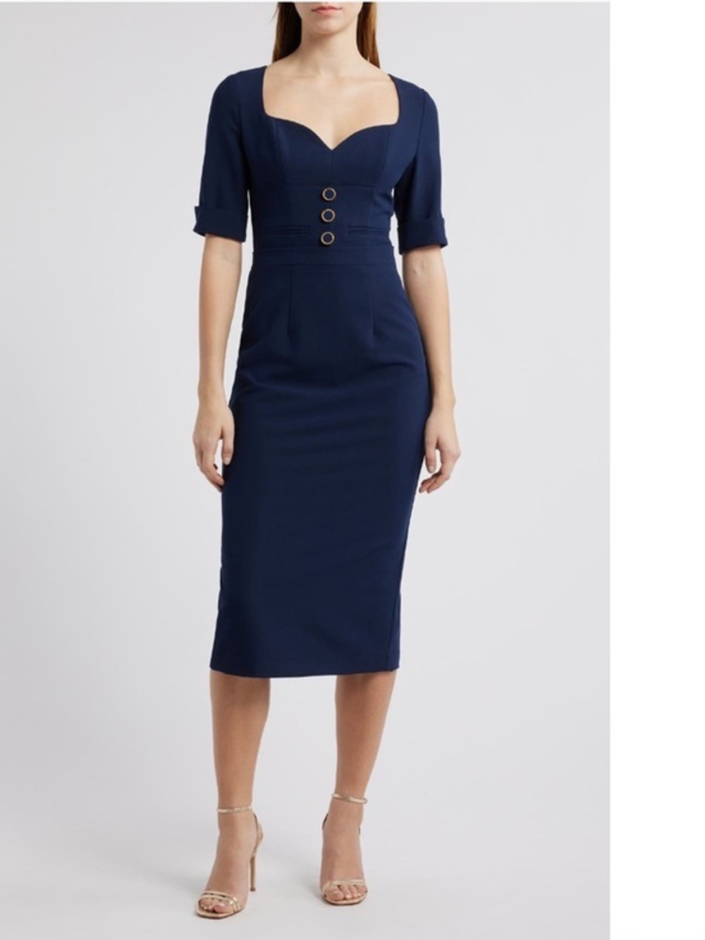 Black Halo Kerry Midi Sheath
Dress